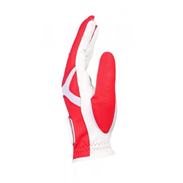 SIMPLE SYMBOL 남성용 골프 글러브 프리미엄 합성 가죽, 안정적인 그립, 6팩(왼쪽은 왼손에 착용, 오른쪽은 오른손에 착용) 화이트/스카이/베이지/레드 중에서 선택할 수 