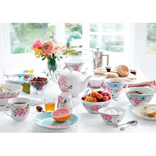 Royal Albert Miranda Kerr Everyday 40034006 Teapot, Sugar & Cream 3 Pc Set, White, Porcelain, Teaset: Cake Stands