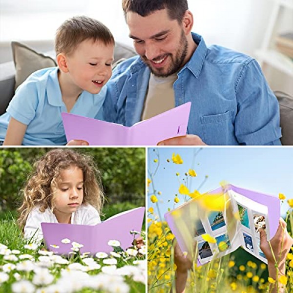 Fujifilm Instax Mini 12 11 9 40 9 8 7+ 인스턴트 카메라용 256 포토북 앨범, Polaroid Snap/PIC-300/Z2300/ SocialMatic Zip 인스턴트 프린터용 사진 앨범(라일락 퍼플)
