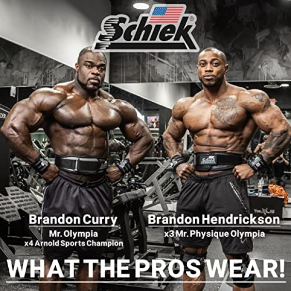 Schiek 스포츠 모델 3006 탄소 섬유 리프팅 벨트 - 해양 비닐 등받이가 있는 나일론 섬유 체육관 벨트