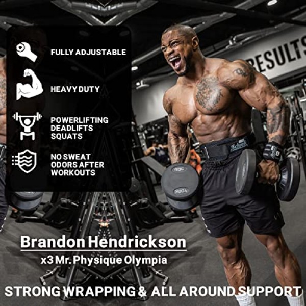 Schiek 스포츠 모델 3006 탄소 섬유 리프팅 벨트 - 해양 비닐 등받이가 있는 나일론 섬유 체육관 벨트