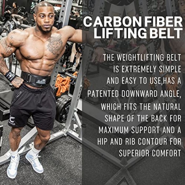 Schiek 스포츠 모델 3006 탄소 섬유 리프팅 벨트 - 해양 비닐 등받이가 있는 나일론 섬유 체육관 벨트