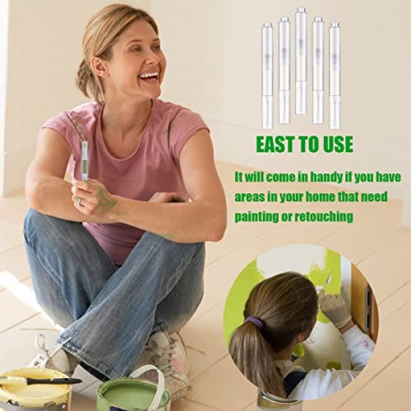 TINSKY 채울 수 있는 브러시 펜 페인트 터치 업 펜 빈 오일 펜 브러시 프레스 벽 캐비닛용 페인트 펜 가구 매장 하우스 페인트, 스크레이퍼 및 스폰지가 포함된 벽 페인