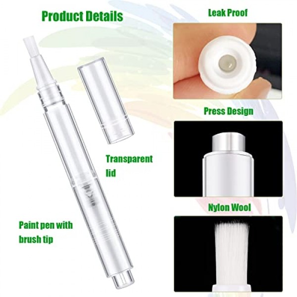 TINSKY 채울 수 있는 브러시 펜 페인트 터치 업 펜 빈 오일 펜 브러시 프레스 벽 캐비닛용 페인트 펜 가구 매장 하우스 페인트, 스크레이퍼 및 스폰지가 포함된 벽 페인