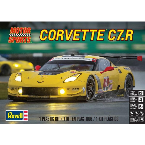 Revell 14304 Corvette C7.R 상세 모델 키트, 자동차 키트 1:25, 멀티컬러