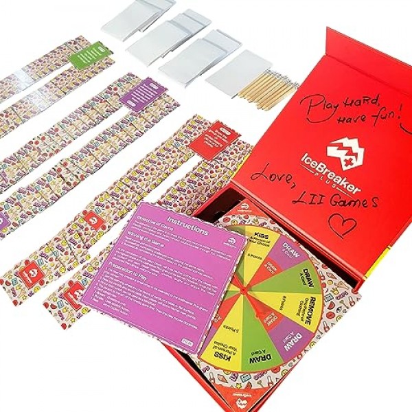 IceBreaker Plus 성인 보드 게임 – 게임의 밤을 위한 재미있는 성인 파티 게임, 독신 파티, Dirty Minds 커플을 위한 재미있는 카드 게임, 성인 선물.