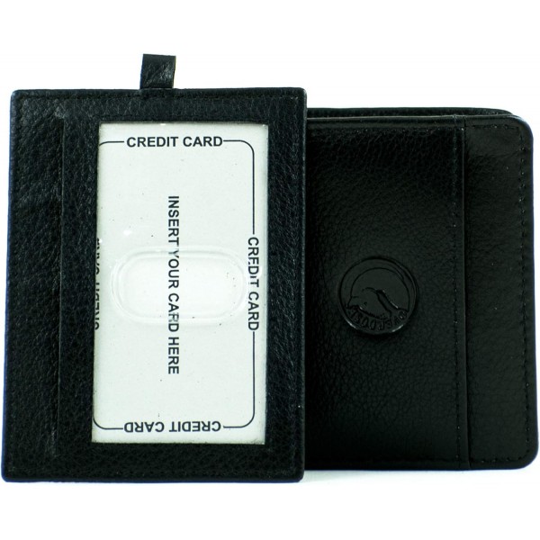 OVERDOSE 남성용 이중 접이식 가죽 지갑, 플립 지갑, 울트라 슬림 지갑, I'd Window 카드 홀더, 포켓 체인 지갑, 지갑 고급 PDM 브라운 가죽 지갑 - RLW-4555 - 브라운