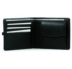 OVERDOSE 남성용 이중 접이식 가죽 지갑, 플립 지갑, 울트라 슬림 지갑, I'd Window 카드 홀더, 포켓 체인 지갑, 지갑 고급 PDM 브라운 가죽 지갑 - RLW-4555 - 브라운