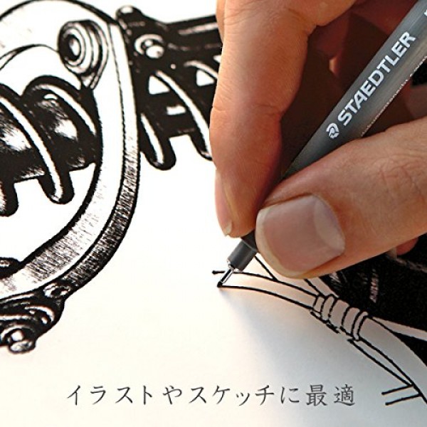 Staedtler Pigment Liner, 1.2mm, 308 검정색, 1팩, 308 12-9