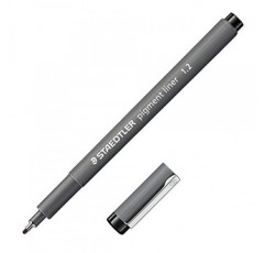 Staedtler Pigment Liner, 1.2mm, 308 검정색, 1팩, 308 12-9