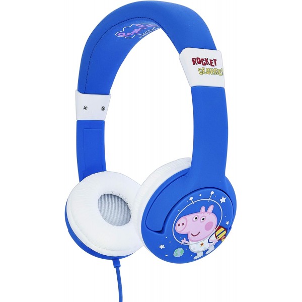 OTL Technologies PP0777 Peppa Pig Rocket George Kids 유선 헤드폰 파란색 3-7세용
