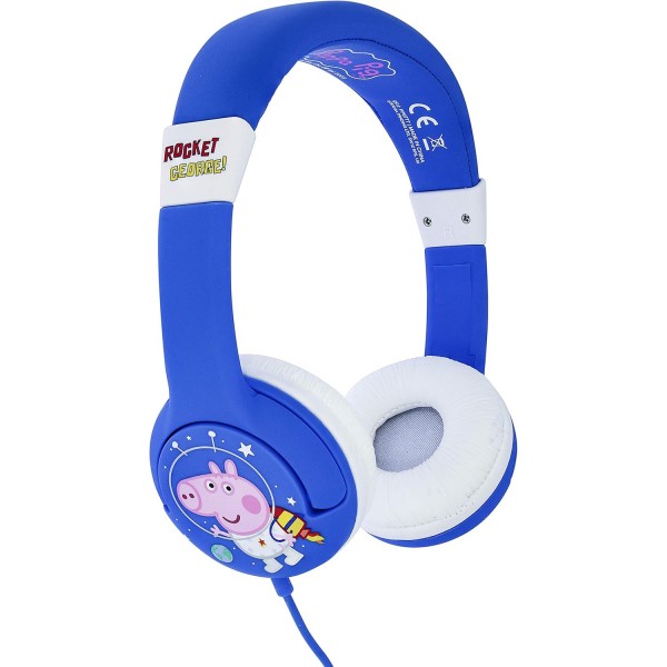 OTL Technologies PP0777 Peppa Pig Rocket George Kids 유선 헤드폰 파란색 3-7세용