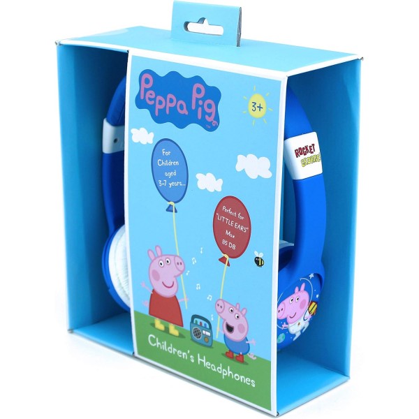 OTL Technologies PP0777 Peppa Pig Rocket George Kids 유선 헤드폰 파란색 3-7세용