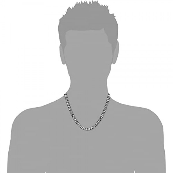 s.Oliver 목걸이 스테인리스 스틸 남성용 주얼리, 블랙, 주얼리 선물 상자에 들어 있음