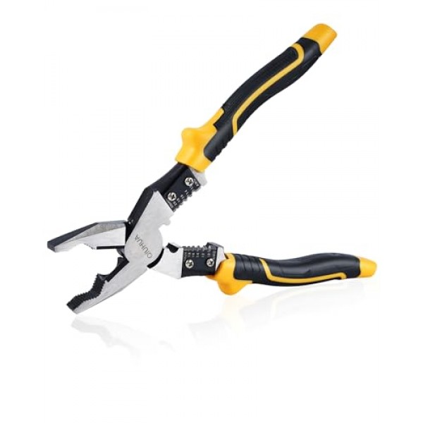 8인치 라인즈맨 플라이어, 5-IN-1 전기 플라이어(케이블 커터 및 와이어 스트리퍼 크림퍼 포함)