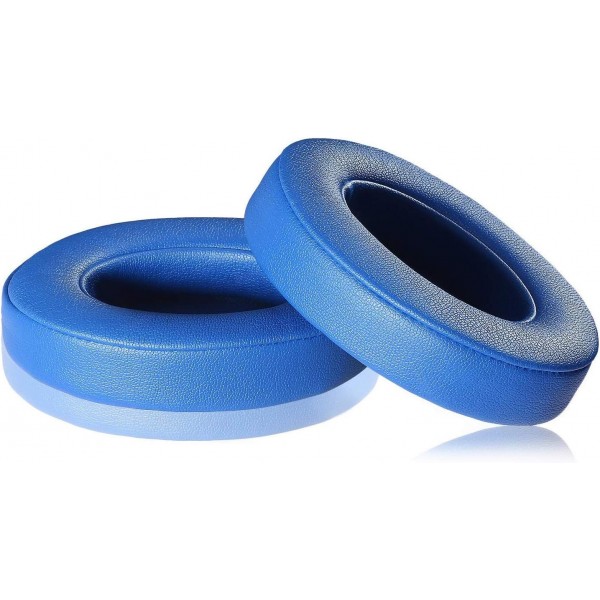 Studio3 메모리 폼 이어 패드 단백질 가죽 교체용 이어 패드 Dr.Dre의 Beats와 호환 Studio 2.0 Studio 3 B0500 B0501 유선 무선 오버이어 헤드폰(파란색)