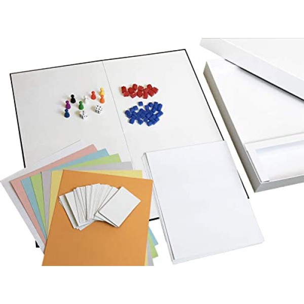 나만의 Opoly 보드 게임 만들기 – 보드 게임 액세서리, 빈 카드, 속성 카드가 포함된 빈 게임 보드 – DIY 가족 게임, 창의적인 프로젝트에 이상적