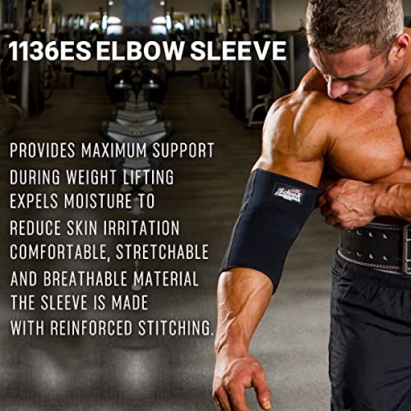 Schiek 스포츠 모델 1136 네오프렌 팔꿈치 슬리브 - 블랙