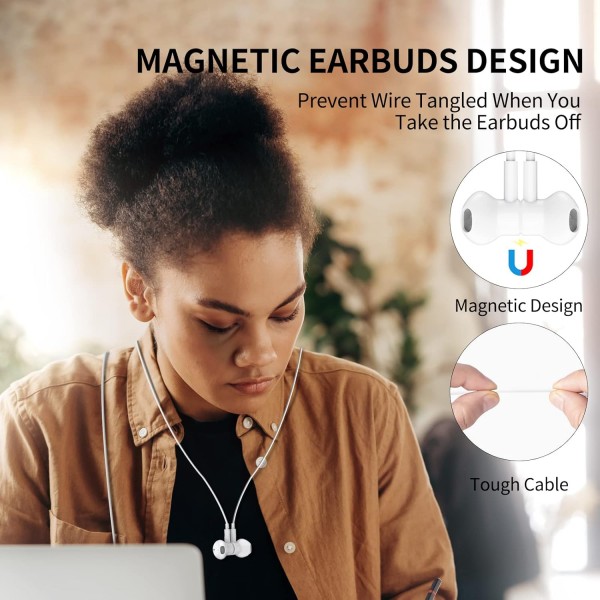 Samsung A14 A13 A23 A12 A52S A32 A22용 헤드폰, 케이블 3.5mm 잭 플러그가 있는 인이어 헤드폰, XiaoMi Redmi Note 12 Pro+ 11S 11 Pro 10 10S Moto g22용 마이크가 있는 자기 이어폰 헤드셋