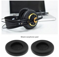 AKG K240 K240S K240 MKII K241 K270 K271 K271S K272 헤드폰 단백질 가죽 이어 패드 헤드셋 수리 부품과 호환되는 1 쌍의 이어 패드 블랙