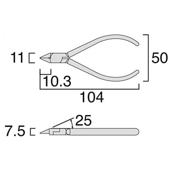 FUJIYA 공구, MP4-110, 미니 커팅 니퍼, 4인치...