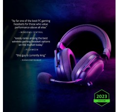 Razer BlackShark V2 Pro(2023) - 프리미엄 무선 e스포츠 헤드셋(HyperClear 초광대역 마이크, TriForce Titanium 50mm 드라이버, HyperSpeed ​​무선 기술, 최대 70시간 배터리) 블랙 BlackShar