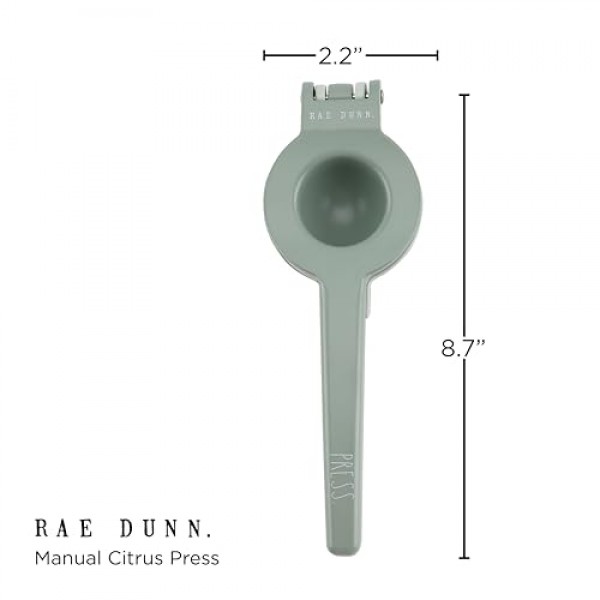 Rae Dunn Metal 2-In-1 레몬 압착기 설명서 - 견고하고 최대 추출이 가능한 핸드 주서기 레몬 압착기는 마지막 한 방울까지 모두 가져옵니다 - 청소가 용이한 수동 감귤류 주
