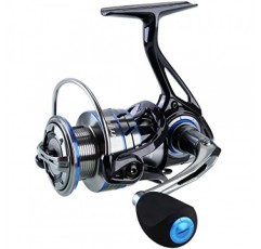 Tempo Apex 스피닝 릴 - 10+1 BB로 회전하는 초경량 마그네슘 바디 낚시 릴, 탄소 섬유 최대 드래그 39 LB, 배스 송어 메기용 알루미늄 샤프트와 손잡이가 있는 부드러운 낚시