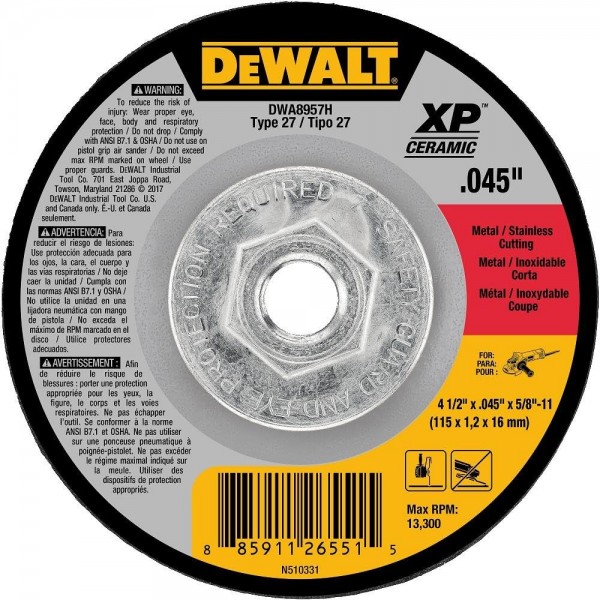 Dewalt dwa8957h 4–1/5,1cm X .045