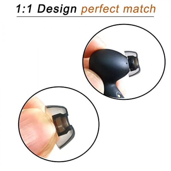 Soundcore Liberty Air 2 Pro 이어 팁용 실리콘 이어 팁 6쌍 JBL Tune 230NC TWS/Anker Soundcore 이어버드용 교체용 이어버드, 블랙