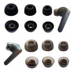 Soundcore Liberty Air 2 Pro 이어 팁용 실리콘 이어 팁 6쌍 JBL Tune 230NC TWS/Anker Soundcore 이어버드용 교체용 이어버드, 블랙