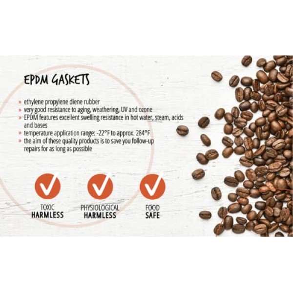 La Pavoni Professional, Europiccola, Stradivari Professional, Stradivari Lusso, Romantica와 호환되는 개스킷 씰 세트(최대 제조 연도 1997 - 세트 1)