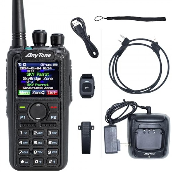 AnyTone AT-D878UVII Plus - 듀얼 밴드 DMR/아날로그 7W VHF, 6W UHF - 무료 $97 교육 과정 포함 - Bluetooth PTT - 디지털/아날로그 APRS RX 및 TX - 500K 연락처 및 BridgeCom의 뛰어난 지원!