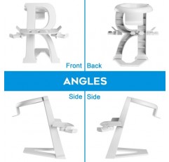 NEWZEROL 1 세트 VR 스탠드 PS VR2, Quest 2, Quest, Pico 4, Rift, Rift S, Valve Index, HTC Vive, HTC Vive Plus VR 헤드셋 스탠드 HTC Vive Pro, 컨트롤러 디스플레이 홀더 - 화이트