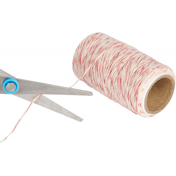 KitchenCraft Butchers String, 요리, 베이킹, 크리스마스 선물 포장, 공예, 카드 등을 위한 빨간색과 흰색 끈 60미터 롤, 21 x 9 x 4 cm, 빨간색/흰색