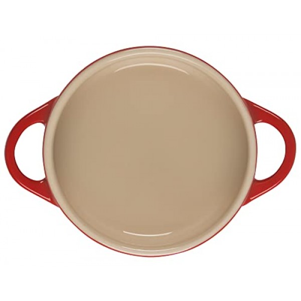Le Creuset L'Amour 컬렉션 스톤웨어 미니 라운드 캐서롤, 8온스, 하트 아플리케가 있는 연홍색
