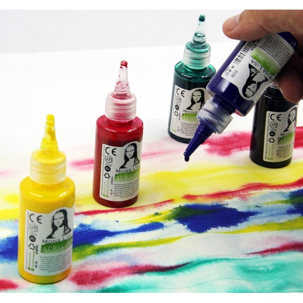 SÜDOR Monalisa 액체 아크릴 페인트 세트 6 x 40ml 240ml 아크릴 잉크 세트 쏟아지는 예술, 에어브러시, 수채화, 서예, 일러스트레이션, 핸드 레터링, 딥 펜, 브러시, 만화 등에