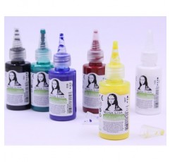 SÜDOR Monalisa 액체 아크릴 페인트 세트 6 x 40ml 240ml 아크릴 잉크 세트 쏟아지는 예술, 에어브러시, 수채화, 서예, 일러스트레이션, 핸드 레터링, 딥 펜, 브러시, 만화 등에