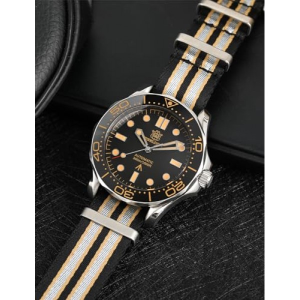 STEELDIVE 남성용 자동 시계 NH35 무브먼트 SD1957 사파이어 빛나는 바다 유령 NTTD 200M 다이브 시계