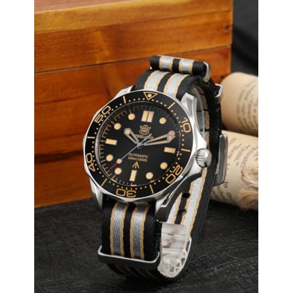 STEELDIVE 남성용 자동 시계 NH35 무브먼트 SD1957 사파이어 빛나는 바다 유령 NTTD 200M 다이브 시계