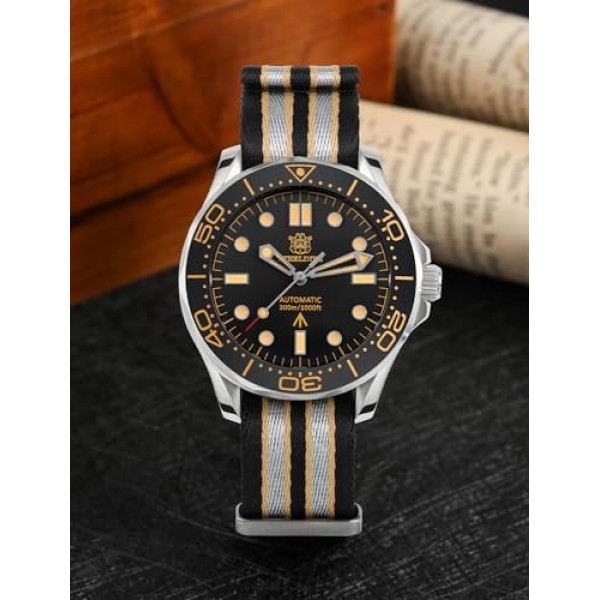 STEELDIVE 남성용 자동 시계 NH35 무브먼트 SD1957 사파이어 빛나는 바다 유령 NTTD 200M 다이브 시계