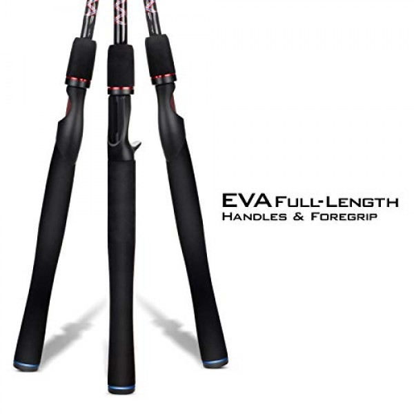 KastKing Brutus 스피닝 로드 및 캐스팅 낚싯대, Brute Tuff 복합 흑연 및 유리 블랭크, 산화지르코늄 링 팁 탑이 포함된 스테인레스 스틸 라인 가이드, Chartreuse 스트라이크 팁