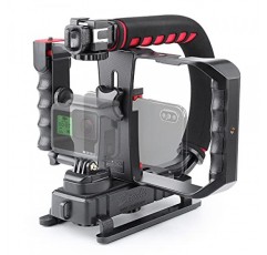 Zeadio Tripel 액세서리 신발 스마트폰 비디오 리그가 포함된 휴대용 안정기, Canon Nikon Sony Panasonic Pentax Olympus DSLR 카메라 캠코더 및 스마트폰용 비디오 액션 핸들 그립