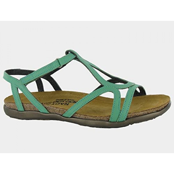 NAOT 신발 코르크 풋베드와 아치 지지대가 있는 여성용 도리스 샌들 풋베드 - 백스트랩이 있는 조절 가능한 샌들 - 편안함과 지지력 - 가볍고 여행에 적합 - 좁은 핏에서