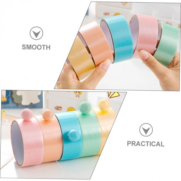 FUNOMOCYA 12 Rolls Goo Ball Tape For Kids Toys Juguetes Adultos 컬러 테이프 다채로운 테이프 컬러 테이프 Luminous 컬러 테이프 Clear