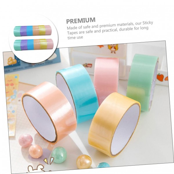 FUNOMOCYA 12 Rolls Goo Ball Tape For Kids Toys Juguetes Adultos 컬러 테이프 다채로운 테이프 컬러 테이프 Luminous 컬러 테이프 Clear