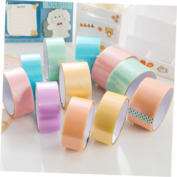 FUNOMOCYA 12 Rolls Goo Ball Tape For Kids Toys Juguetes Adultos 컬러 테이프 다채로운 테이프 컬러 테이프 Luminous 컬러 테이프 Clear