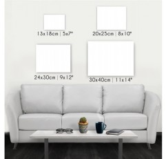 Canvas to paint 대형 세트 28 Canvas Zenacolor - Canvass to paint 7 x A3 (30x40) - 7 x A4 (24x30) - 7 x 13x18-7 x 20x25 성인 및 어린이용