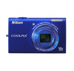 Nikon COOLPIX S6200 16MP 디지털 카메라, 10배 광학 줌 NIKKOR ED 유리 렌즈 및 HD 720p 비디오(블루)