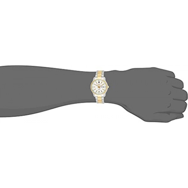 SEIKO 5 오토매틱 실버 다이얼 투톤 남성용 시계 SNKP14J1